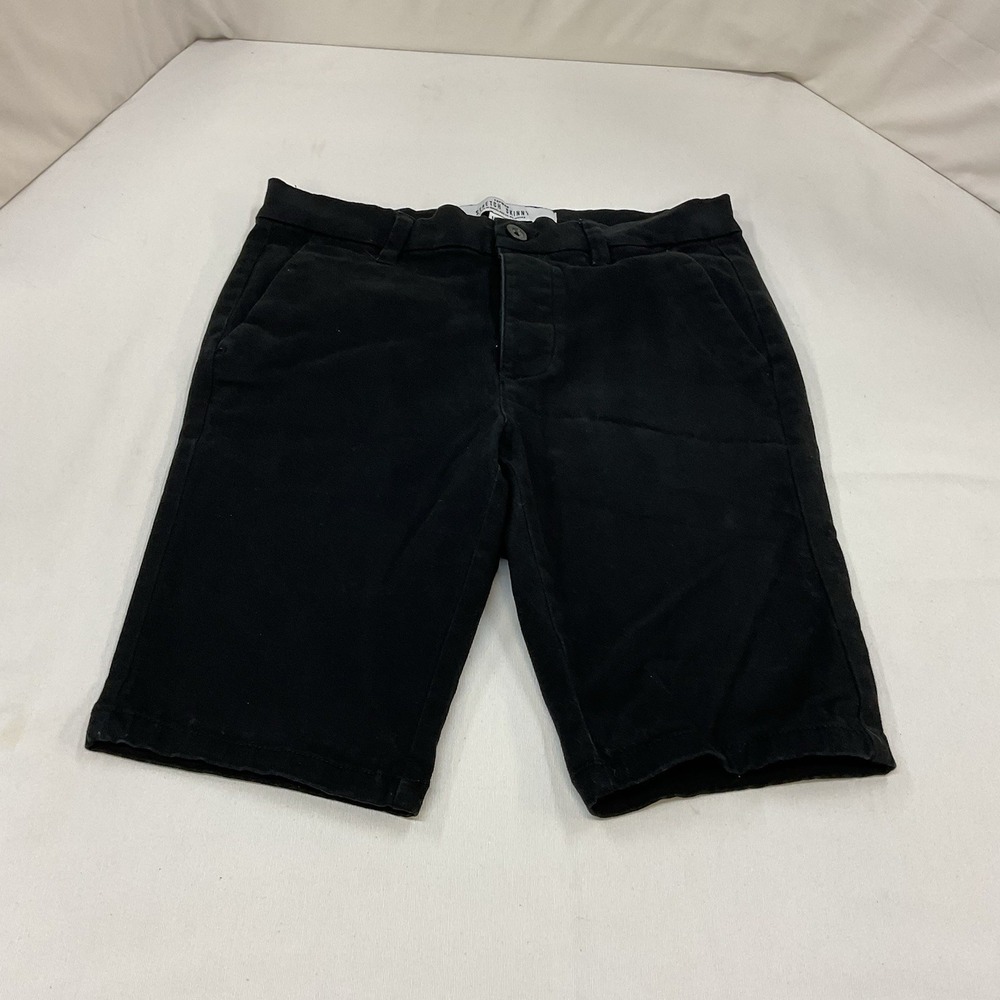 Top Man Stretch Skinny Black Shorts Size W28 Work Shorts